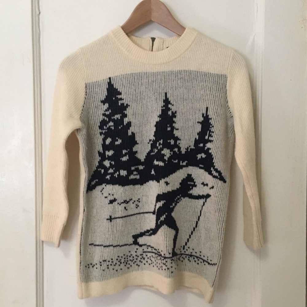 3/4 length sleeve J. Crew ski sweater